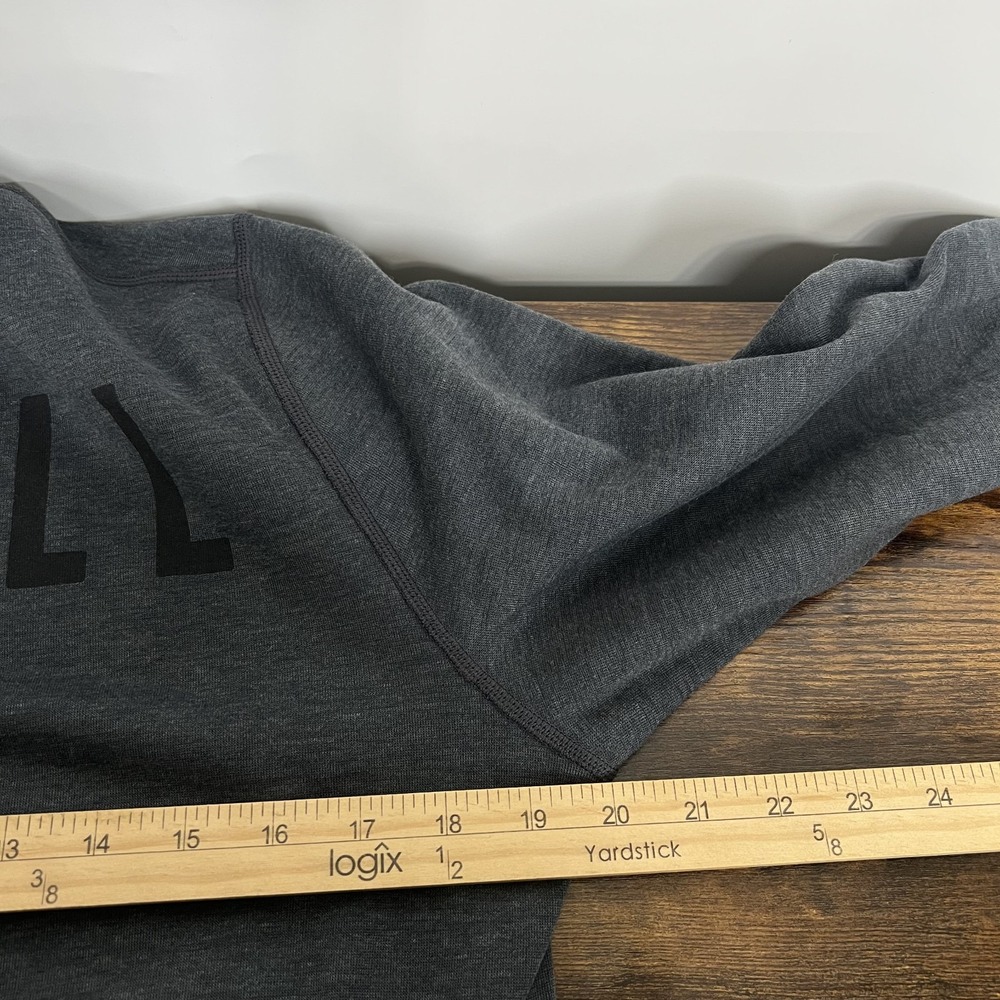 NoBull Hoodie Womens Size M Charcoal Gray Running Gym Yoga Crossfit Training LS - Picture 6 of 9